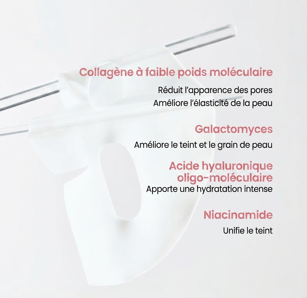 Masque facial au collagène