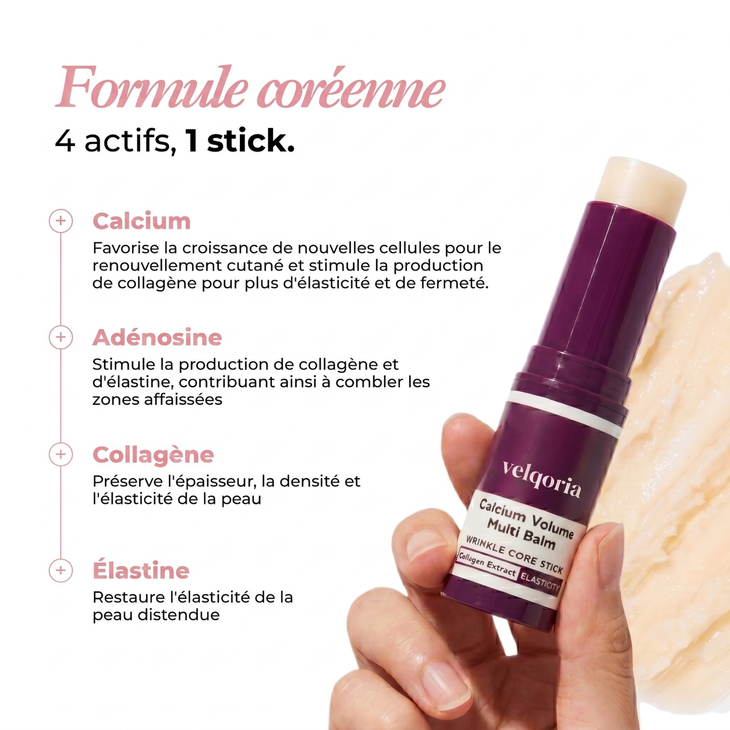 Stick anti-âge au calcium et au collagène