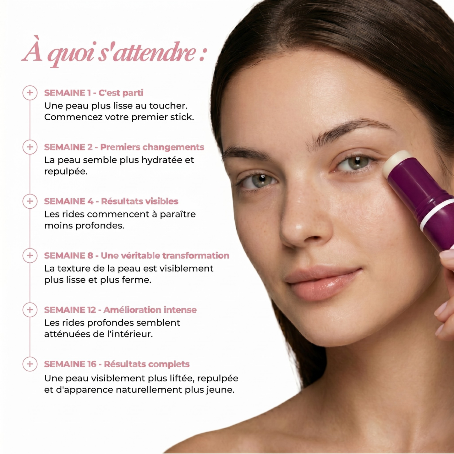 Stick anti-âge au calcium et au collagène