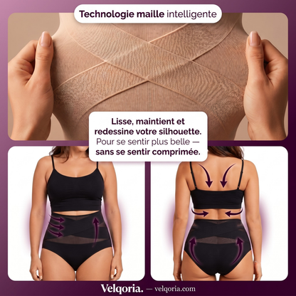 Bande Croisée™ — Culotte Gainante Taille Haute Sans Couture