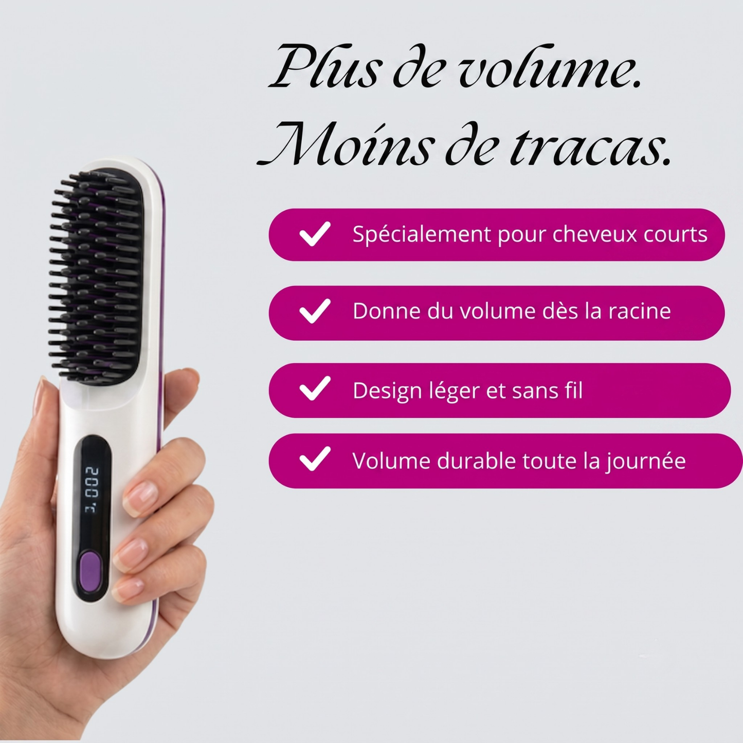 Volumizer™ | Brosse de coiffage électrique pour cheveux courts