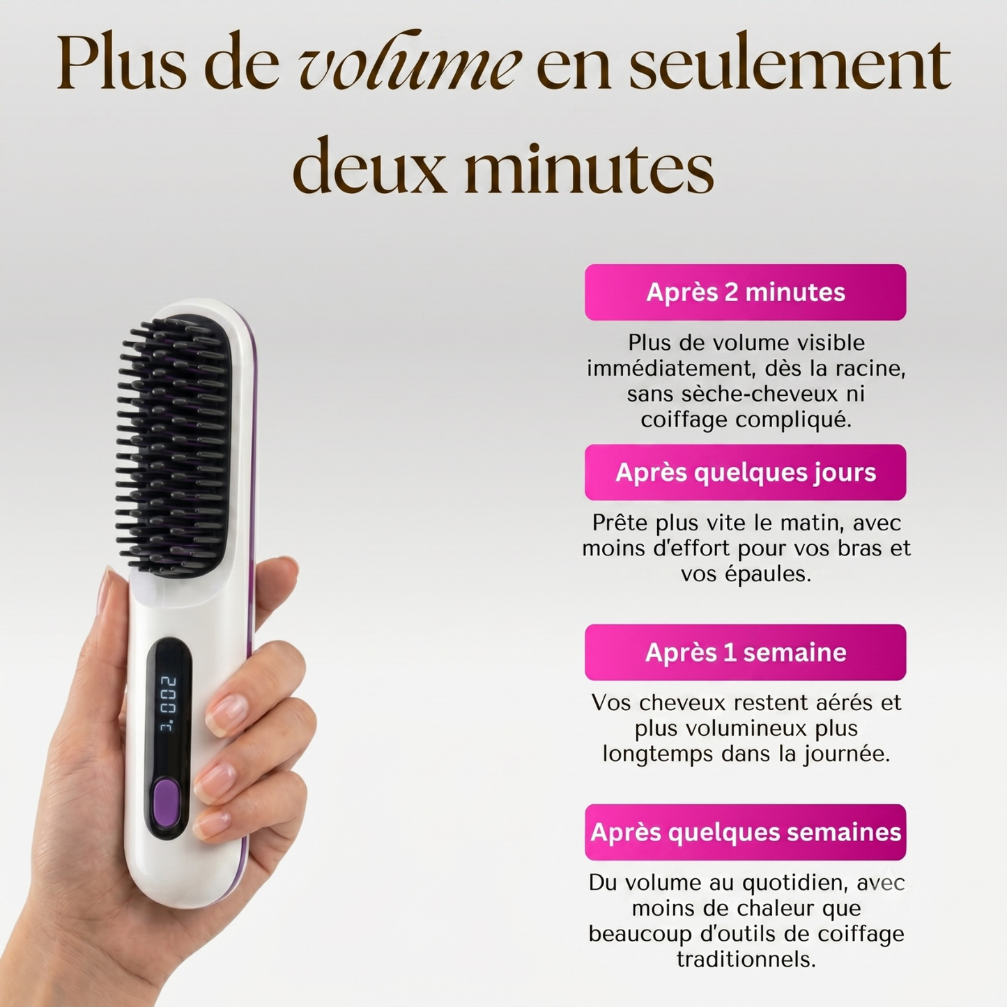 Volumizer™ | Brosse de coiffage électrique pour cheveux courts