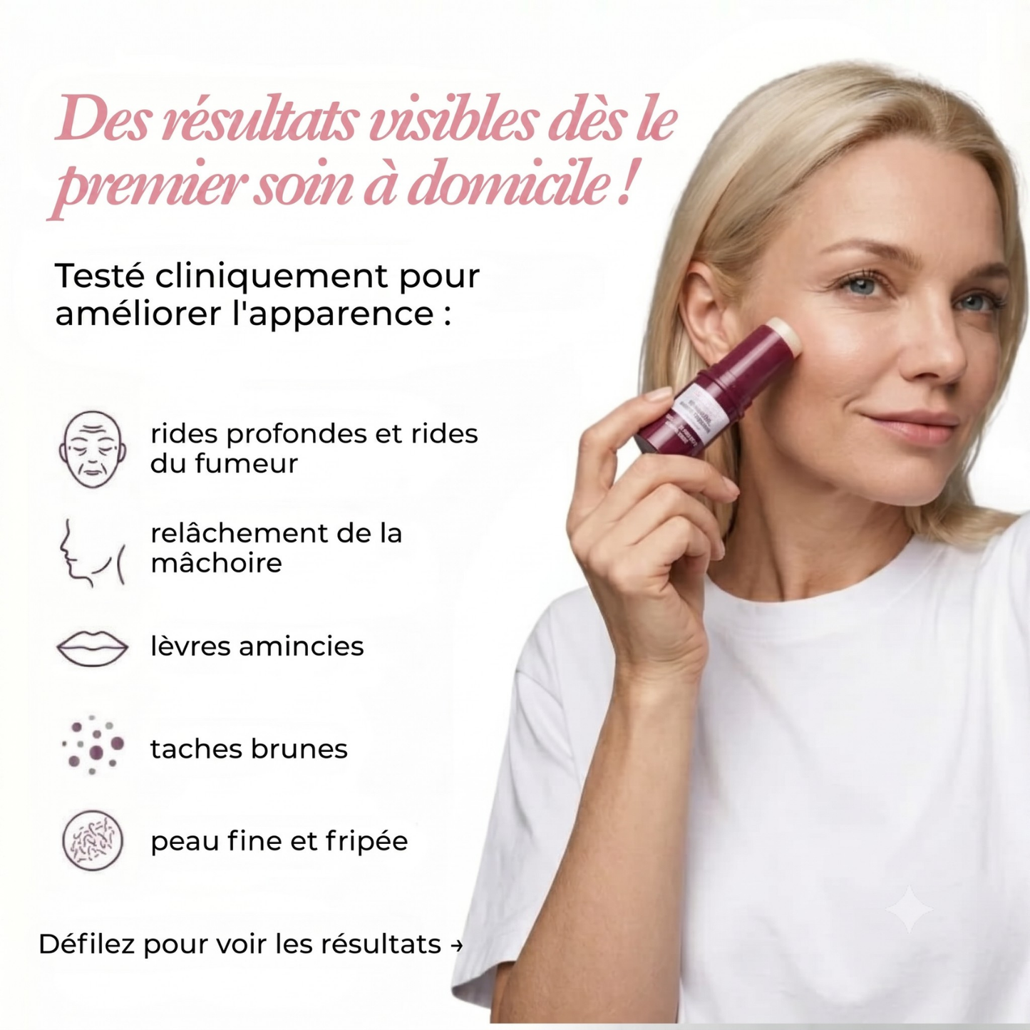 Stick anti-âge au calcium et au collagène