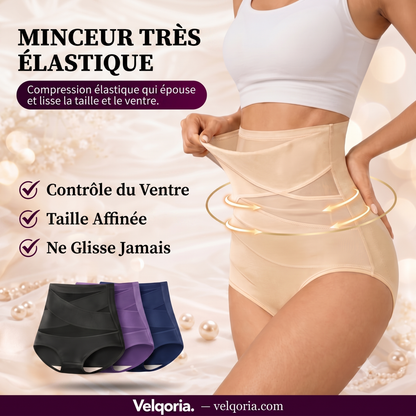 Bande Croisée™ — Culotte Gainante Taille Haute Sans Couture