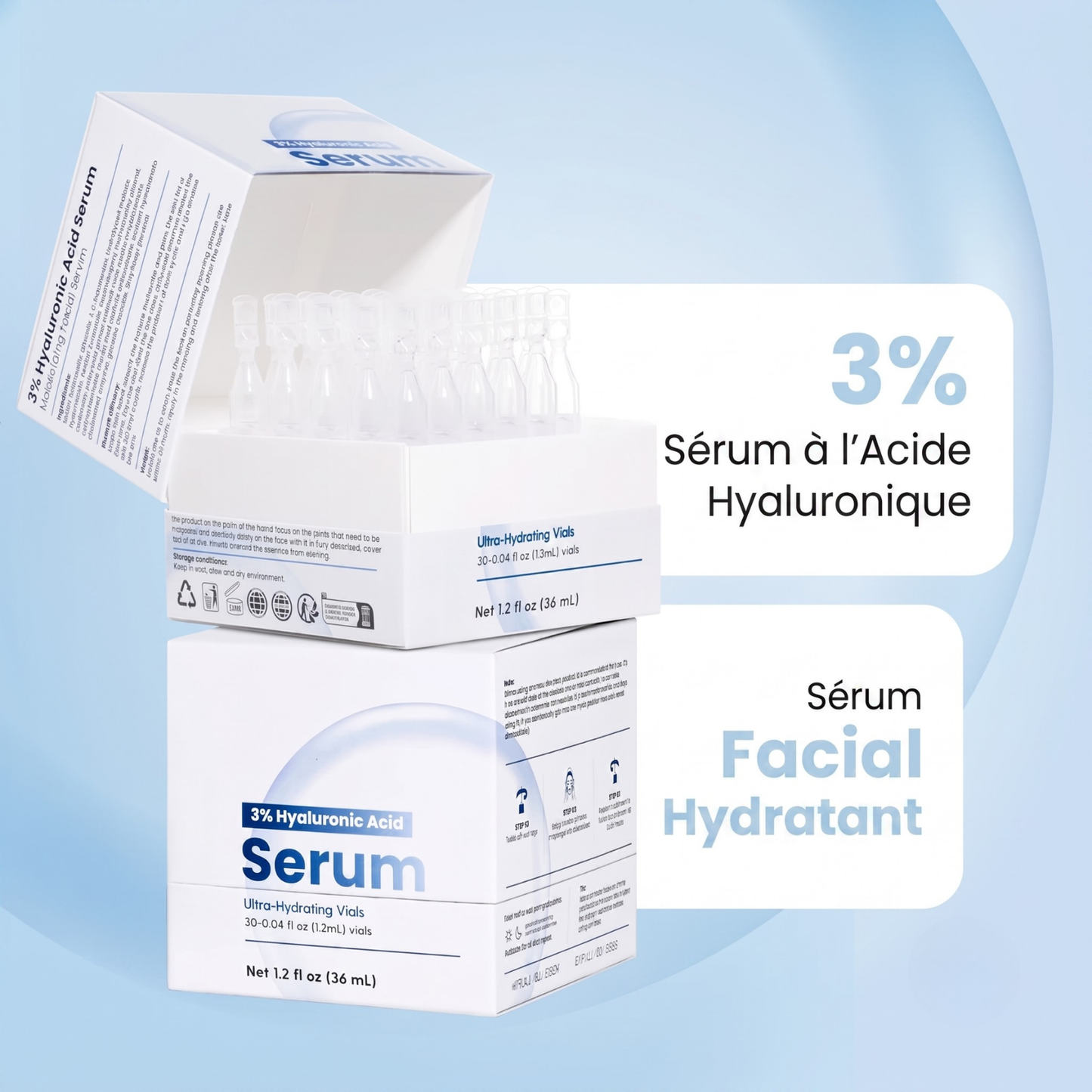 Sérum ultra-hydratant à 3 % d'acide hyaluronique