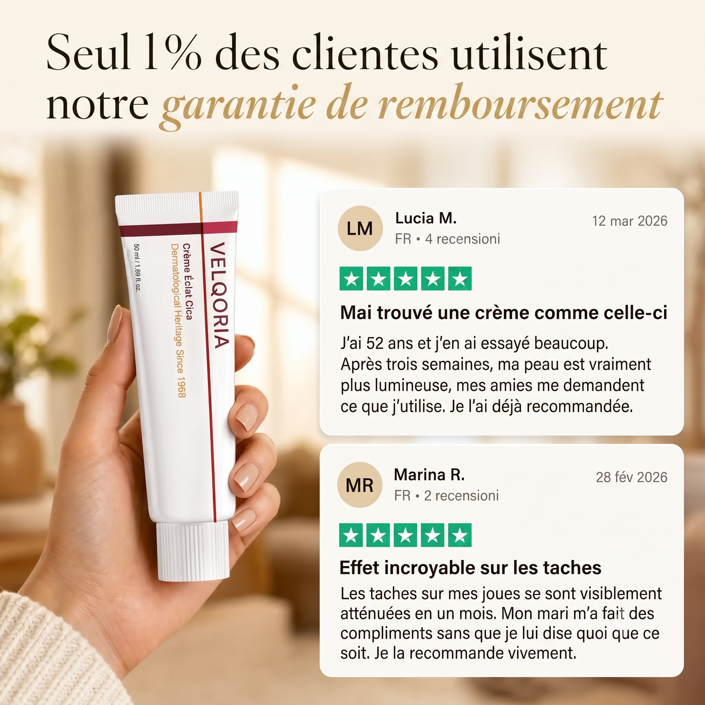 Crème éclat Velqoria Cica