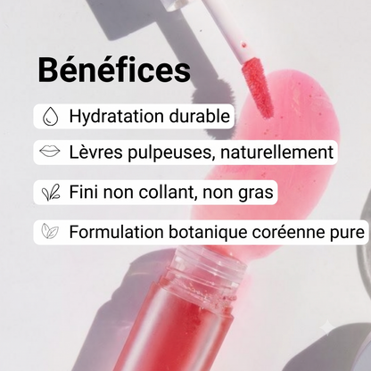 Huile et baume à lèvres coréens éclatants
