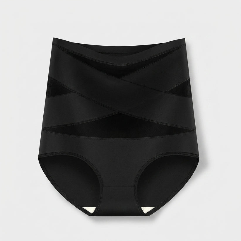 Bande Croisée™ — Culotte Gainante Taille Haute Sans Couture