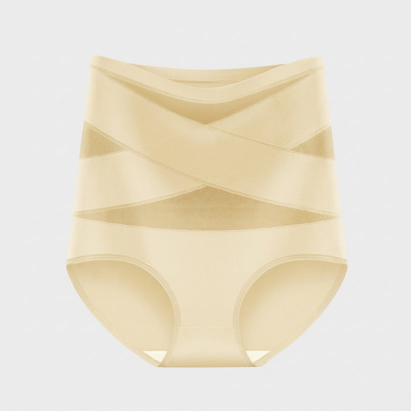 Bande Croisée™ — Culotte Gainante Taille Haute Sans Couture
